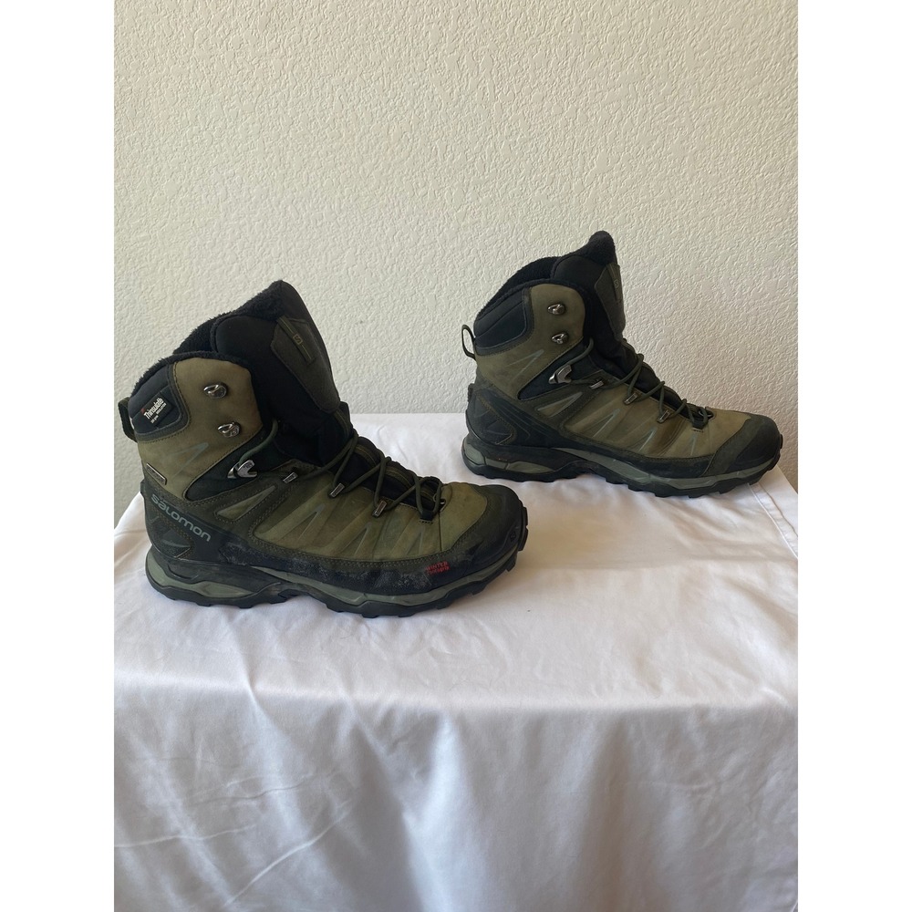 Salomon Men X Ultra Winter CS WP 2 Hiking Boots 10.5 Green Black 398503